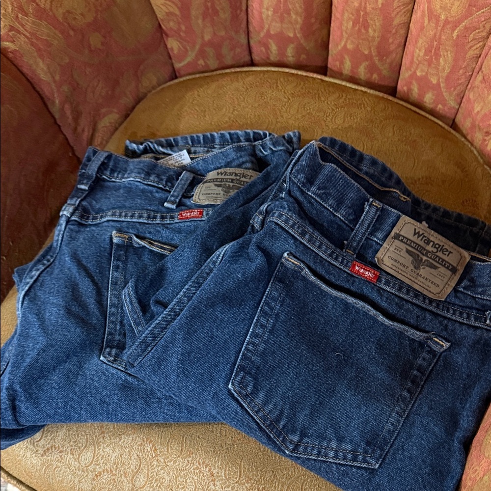 2 Pr. Wrangler Dark Blue Denim Pants
